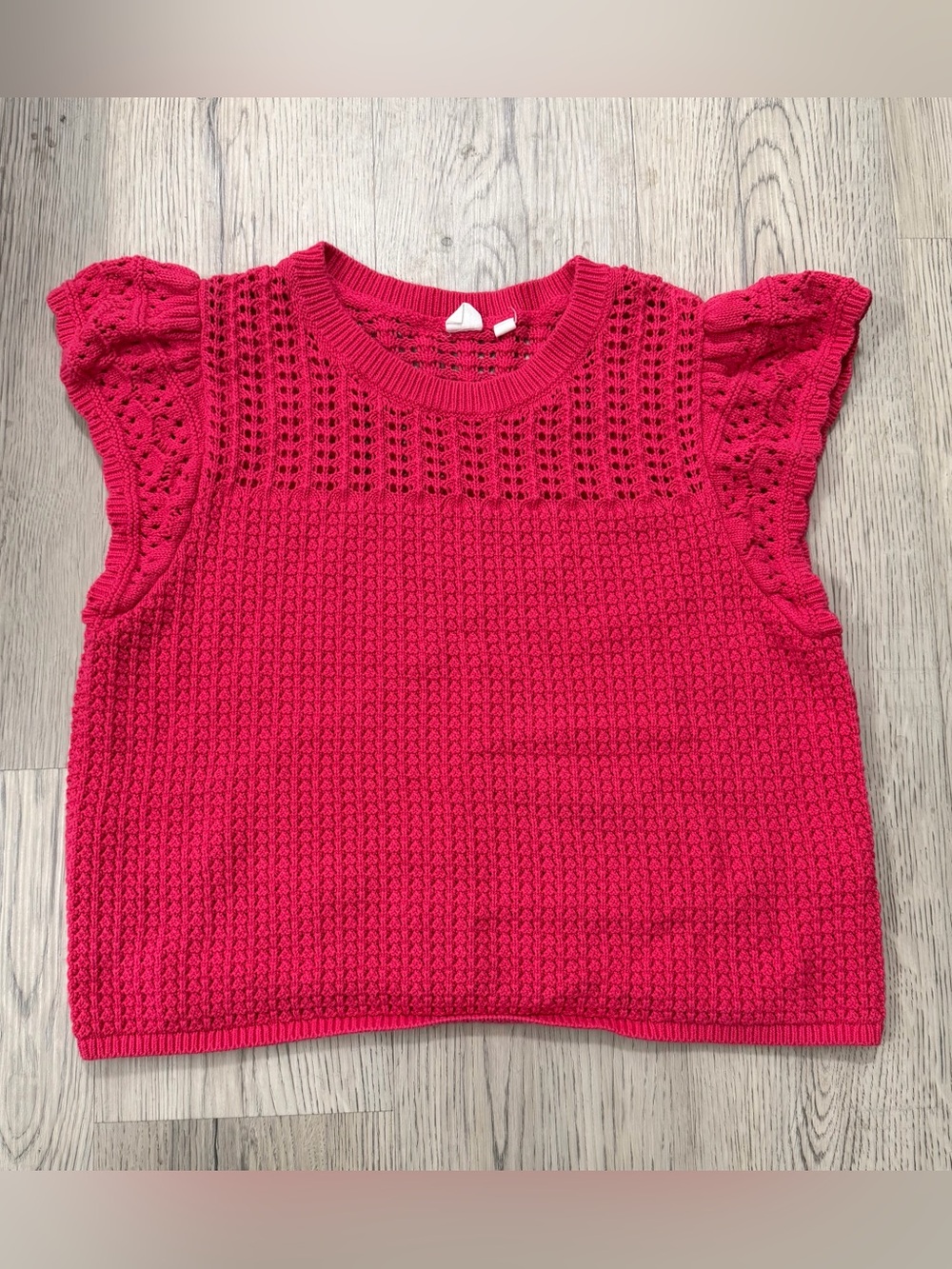 Gap Knit Ruffle Sleeve Top